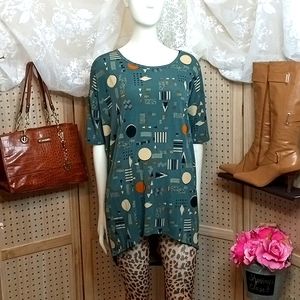 IRMA STLYE LULAROE BLOUSE modern art blouse SZ XS